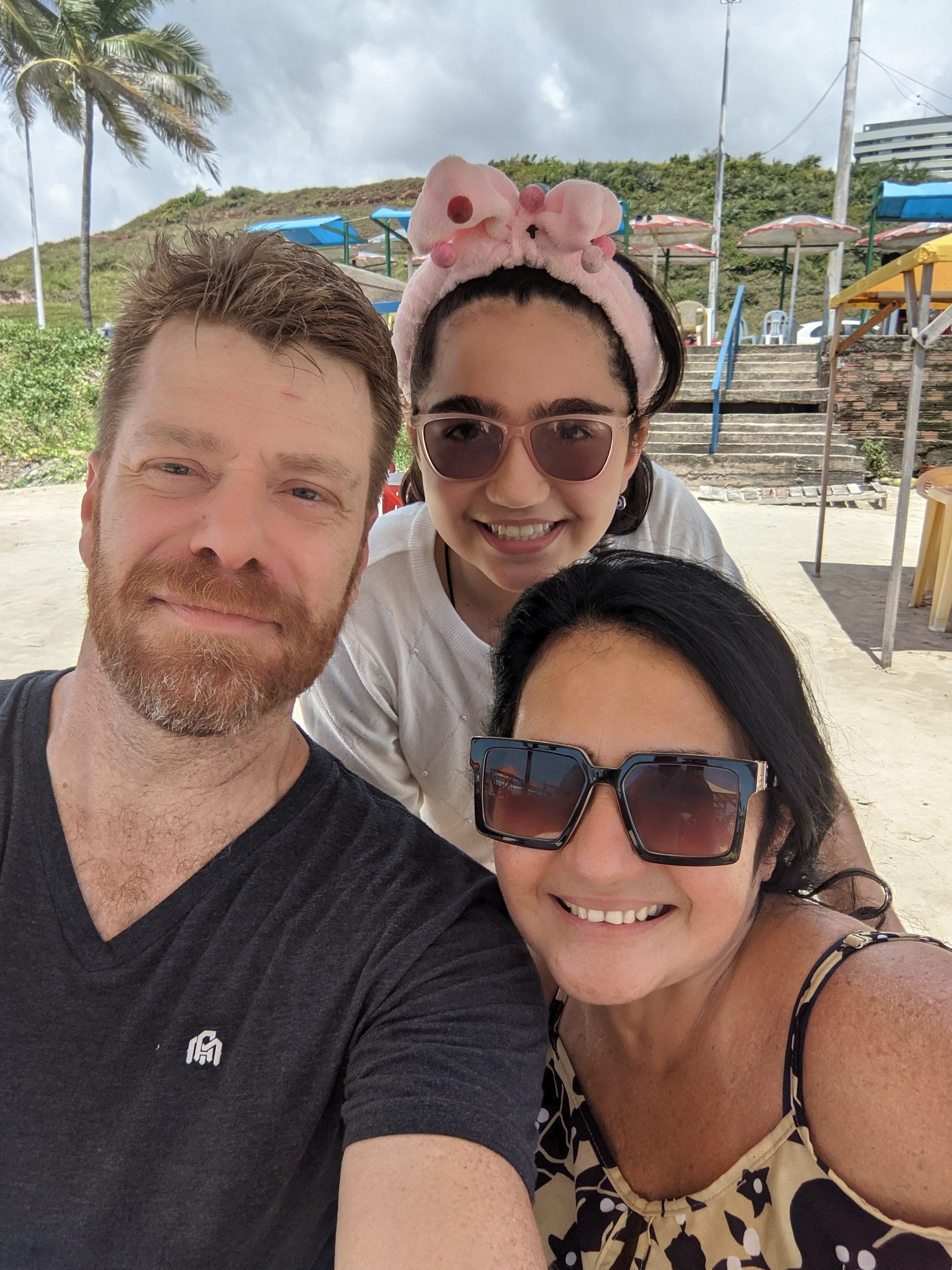 Na praia com a família