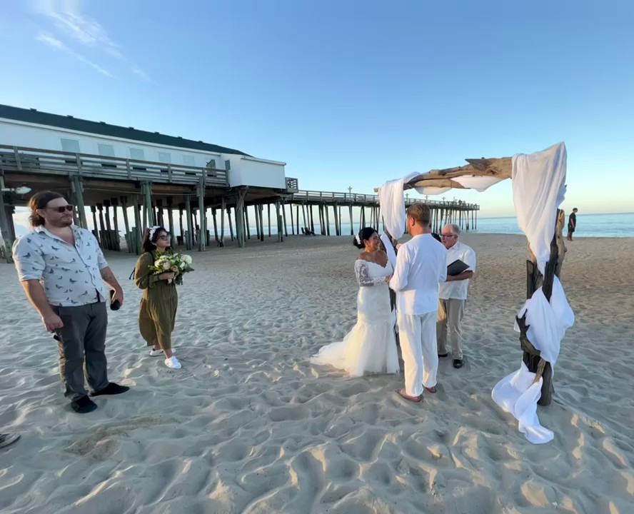 Cerimônia na praia de Kitty Hawk